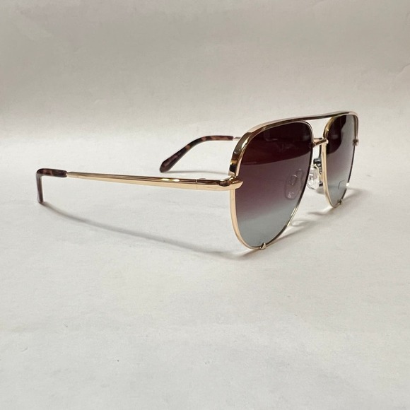 New Quay Australia High Key Micro Sunglasses Polarized Gold Brown Fade - Picture 5 of 8